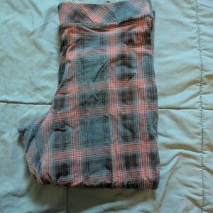 Torrid Teal and Pink Plaid Leggings